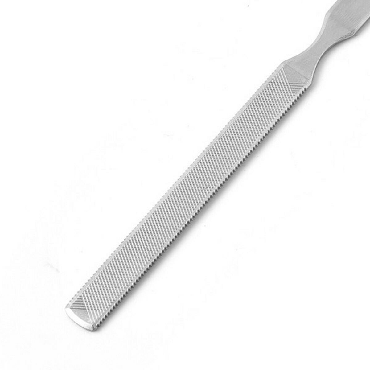 2PCS Stainless Steel Sliver Metal Nail File Double Sided Pedicure Manicure Tool