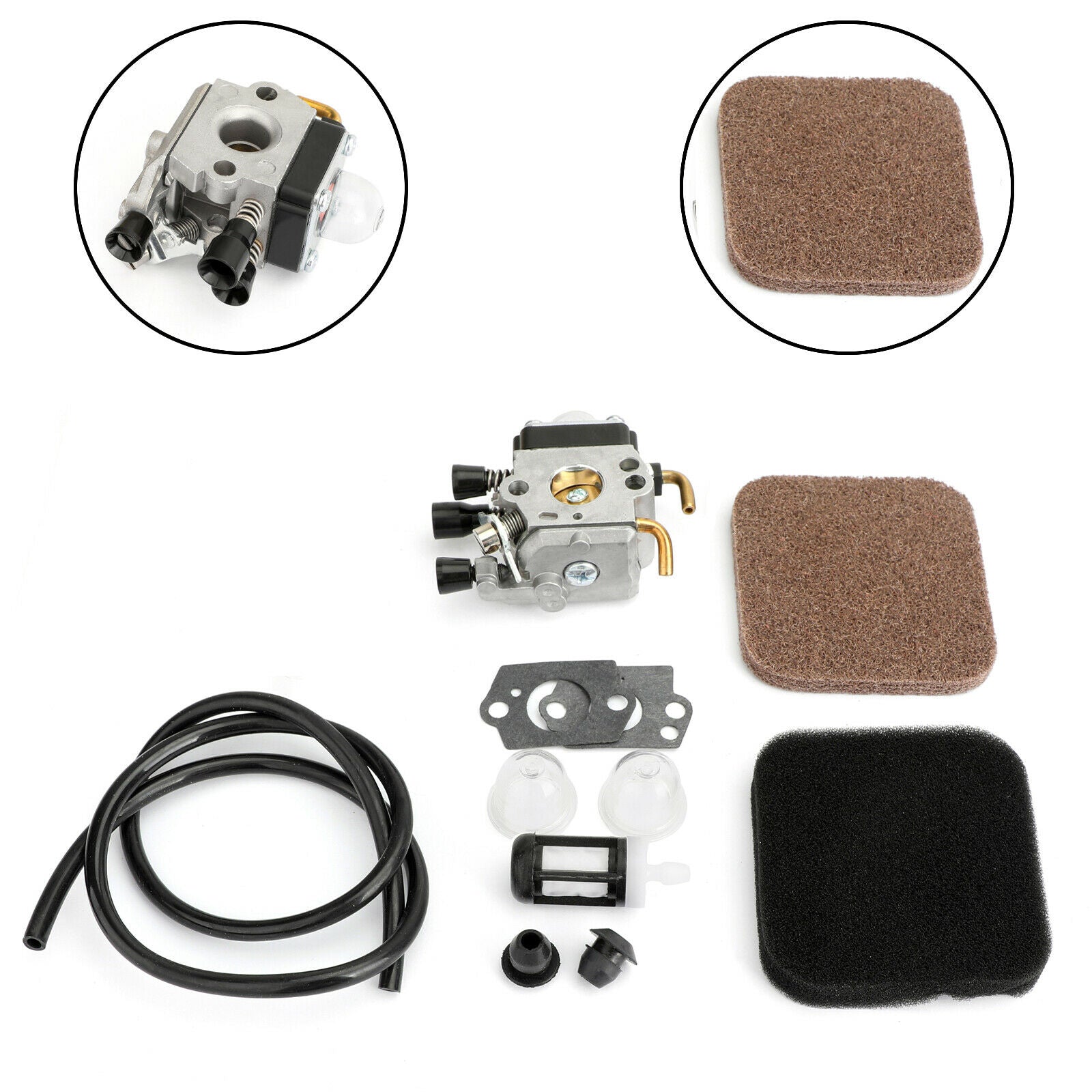Carburetor Fits STIHL FS38 FS45 FS46 FS55 KM55 FS85 Air Fuel filter Gasket Carb