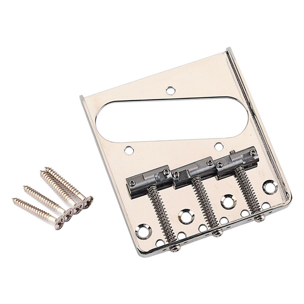 Adjustable Fixed 3 Guitar Saddles Bridge Electric Guitar Replacement Parts
