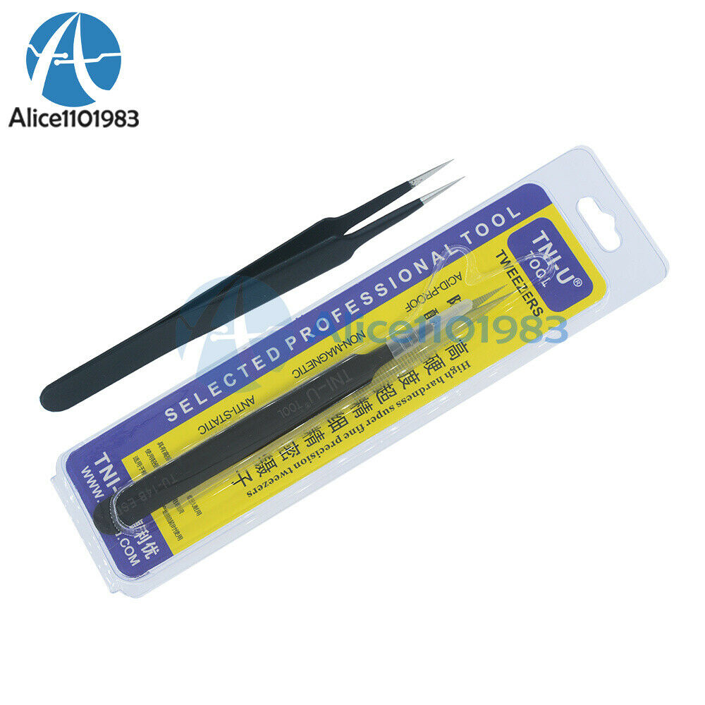 Non-magnetic Straight Tip Tweezer TU-14B Anti-static Tweezer