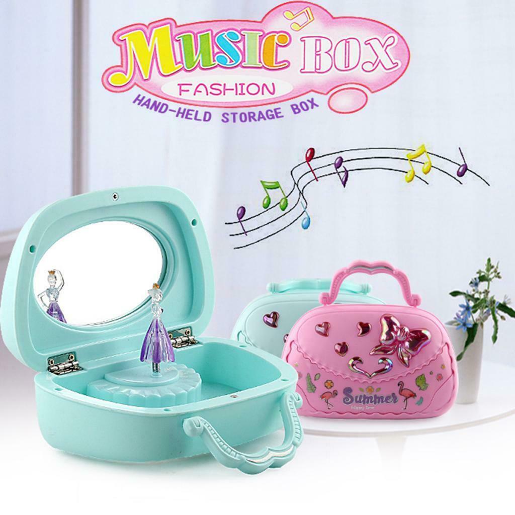 2x Ballerina Music Jewelry Boxes Storage Case for Girls for Elise Melody