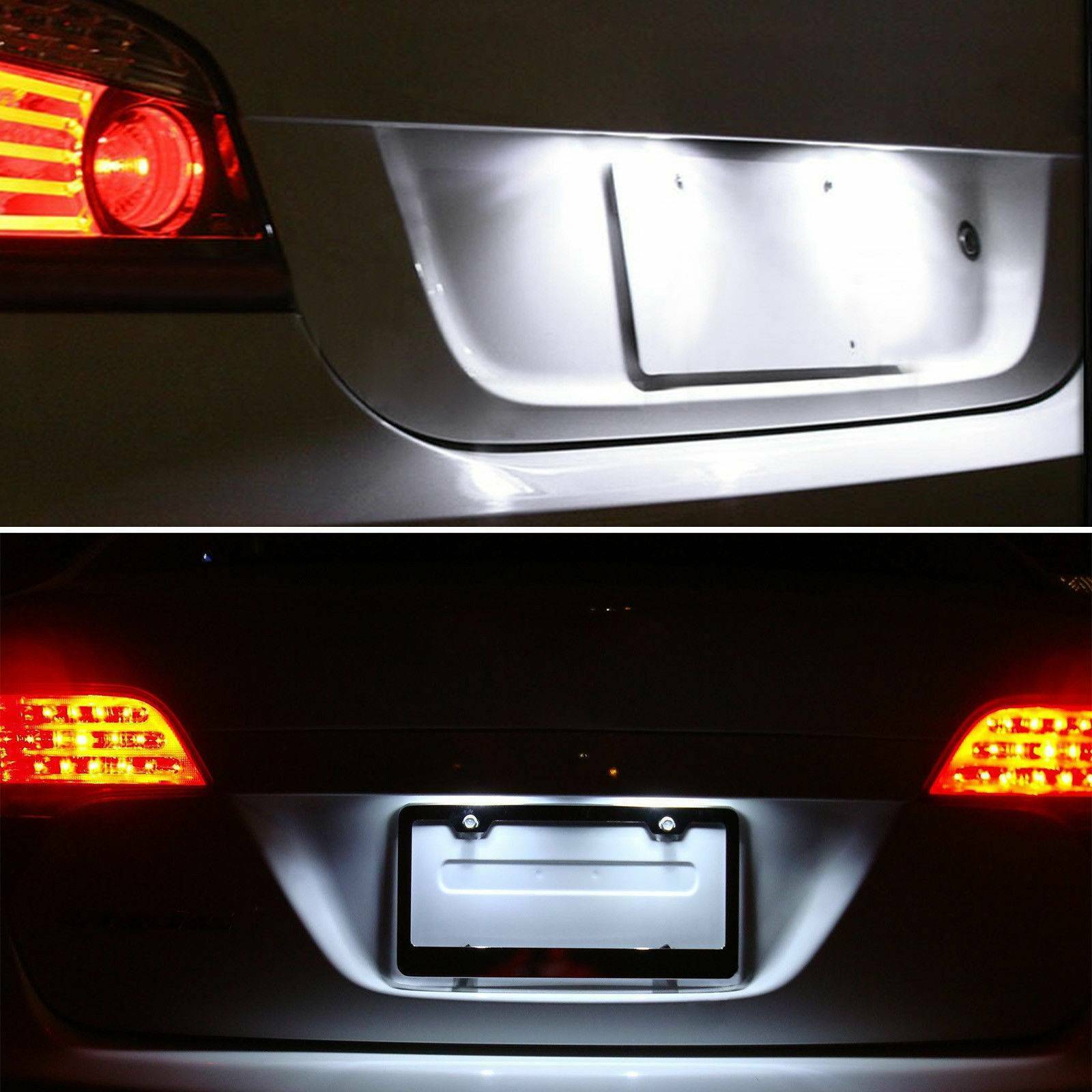 2x Waterproof 6 LED 12V License Plate Light Car Boat Truck Trailer Step Lamp Kit