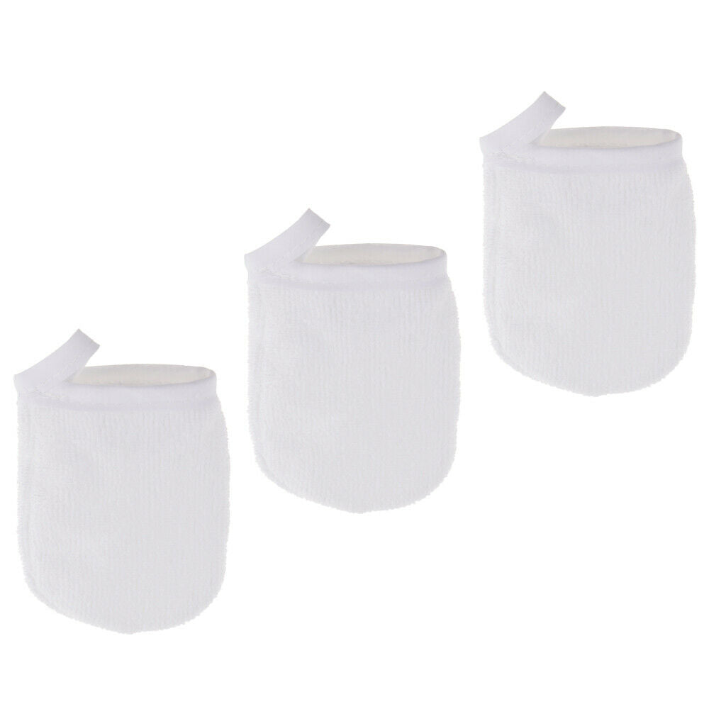 Lots 3 Microfiber Face Cleansing Gloves Facial Cloth Remover Cloth Pads