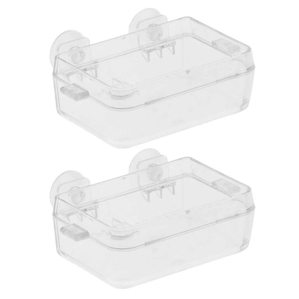 2 Pcs Lizard Reptile Terrarium Water Food Bowl Anti-escape Worm Container