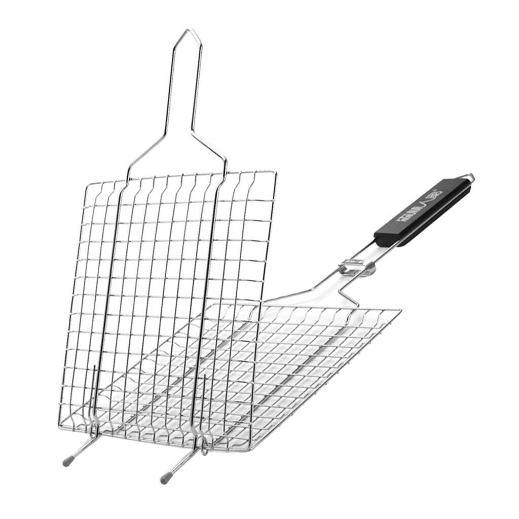 Outdoor BBQ meat grill basket clip grill