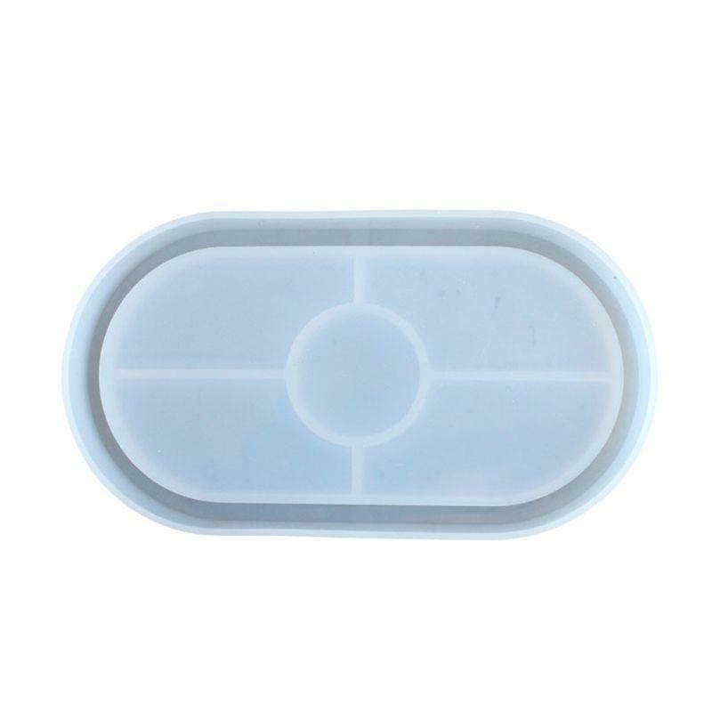 High Mirror Elliptical Storage Plate DIY Mold Crystal Epoxy Molds Coaster Making