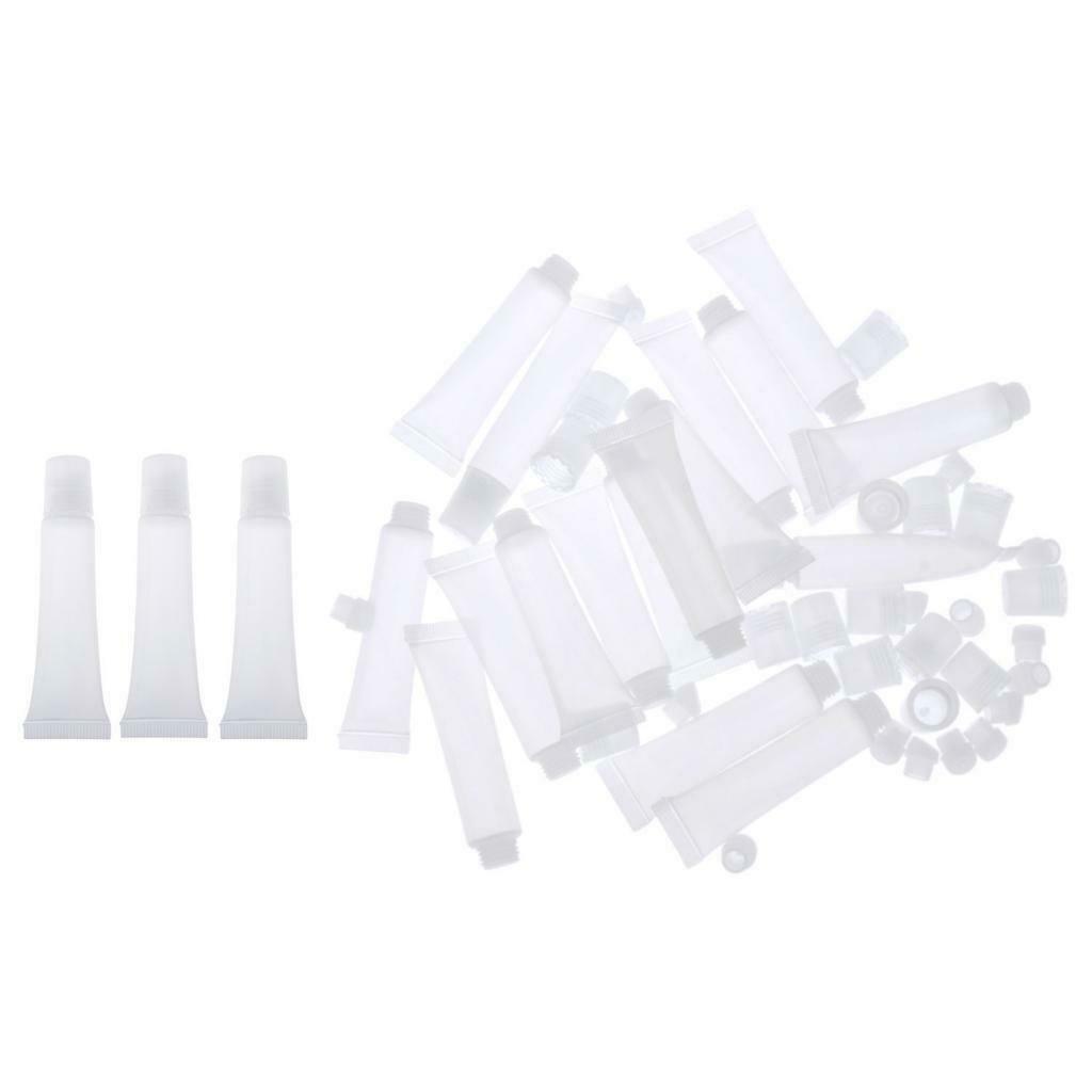 40 Pieces Lip Gloss Squeeze Tubes Portable Mini Bottles Vials Containers