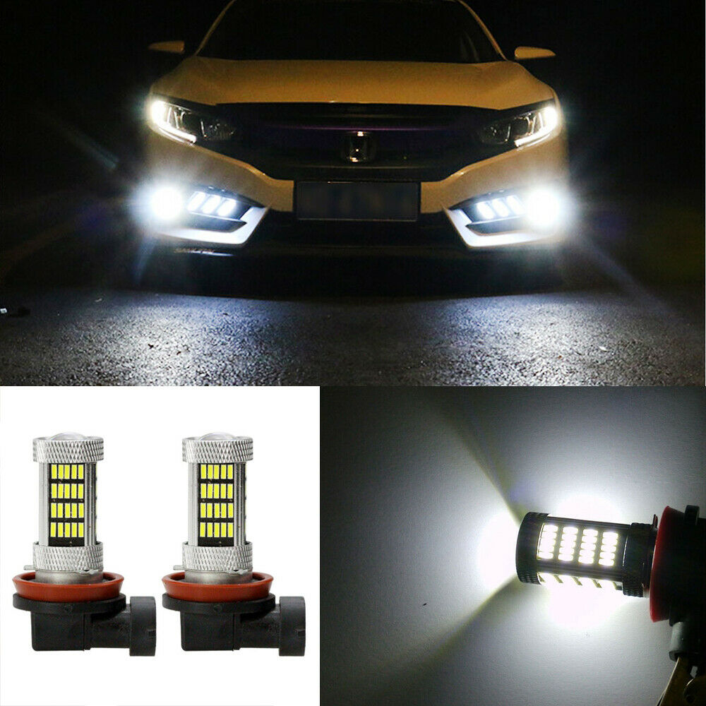 2x H11 H8 Super White 6000K 92SMD Auto LED Bulbs For Car Truck  Fog Lights Lamp