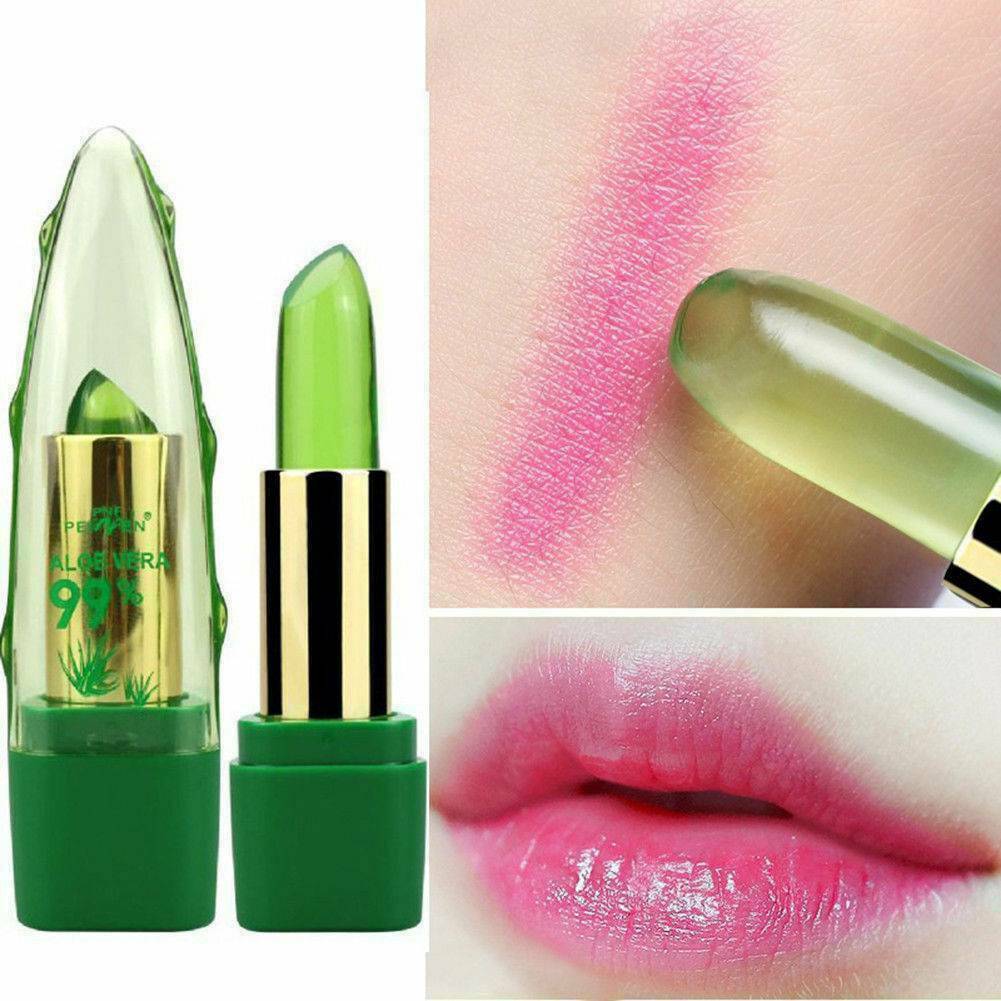 Aloe Vera Crystal Jelly Lipstick Magic Temperature Change Color Lip Cosmetic USA