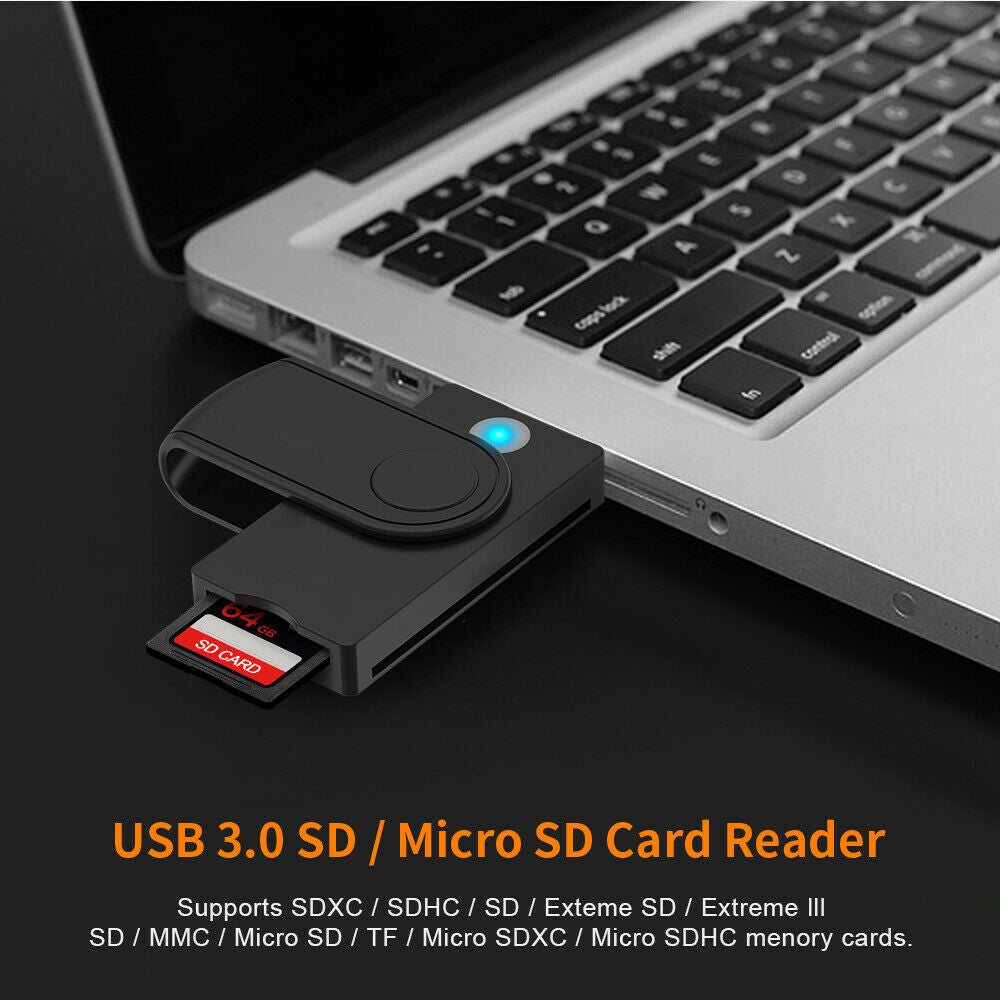USB 3.0 2.0 CAC Smart Card Reader Micro SD/TF Memory ID Bank Adapter Converter