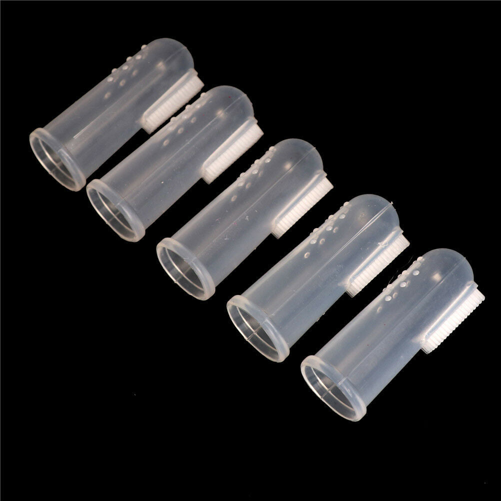 5x Finger Toothbrush Soft Silicone Safe Baby Kids Finger Toothbrush Gum Br.l8