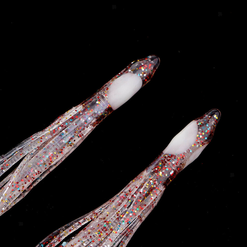 30pcs High Simulation Squid Skirts Lures Saltwater Trolling Fishing Lure