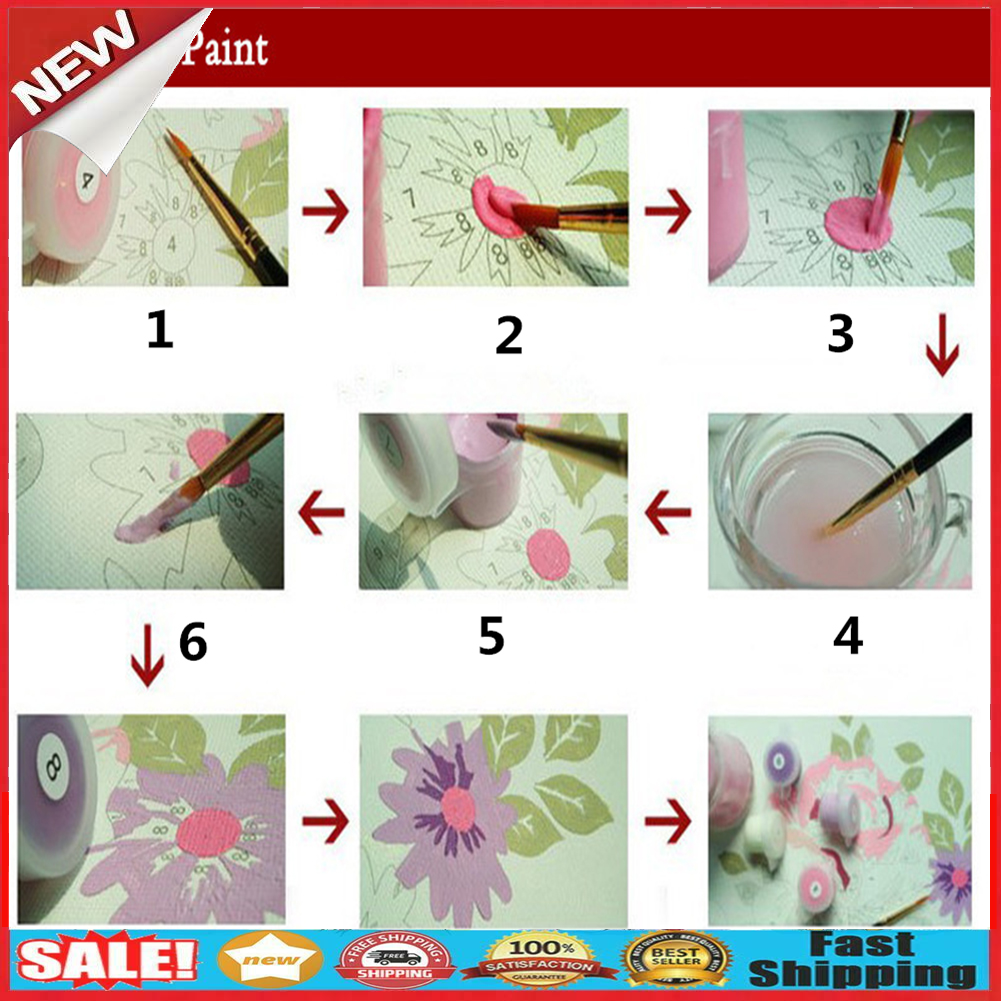 Painting By Numbers Kit DIY Bird Honey Hand Painted Oil Picture Craft Decor @