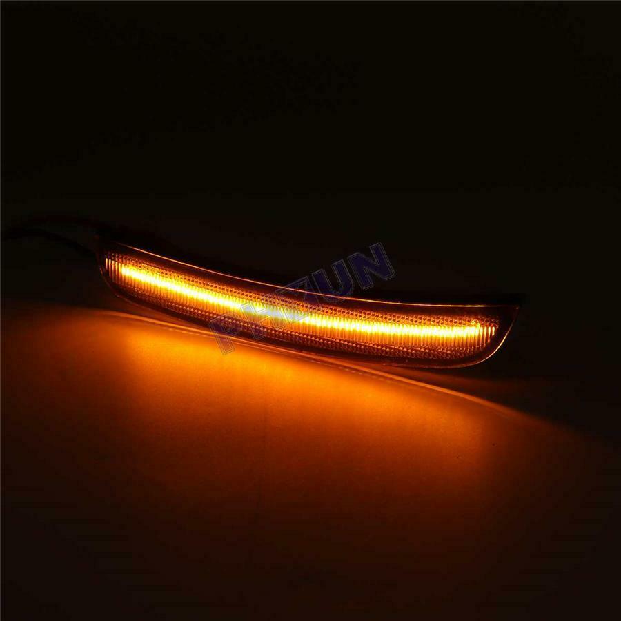 4Pcs LED Side Marker Lights Front Rear Lamps Smoked For Dodge Charger 2015-2018