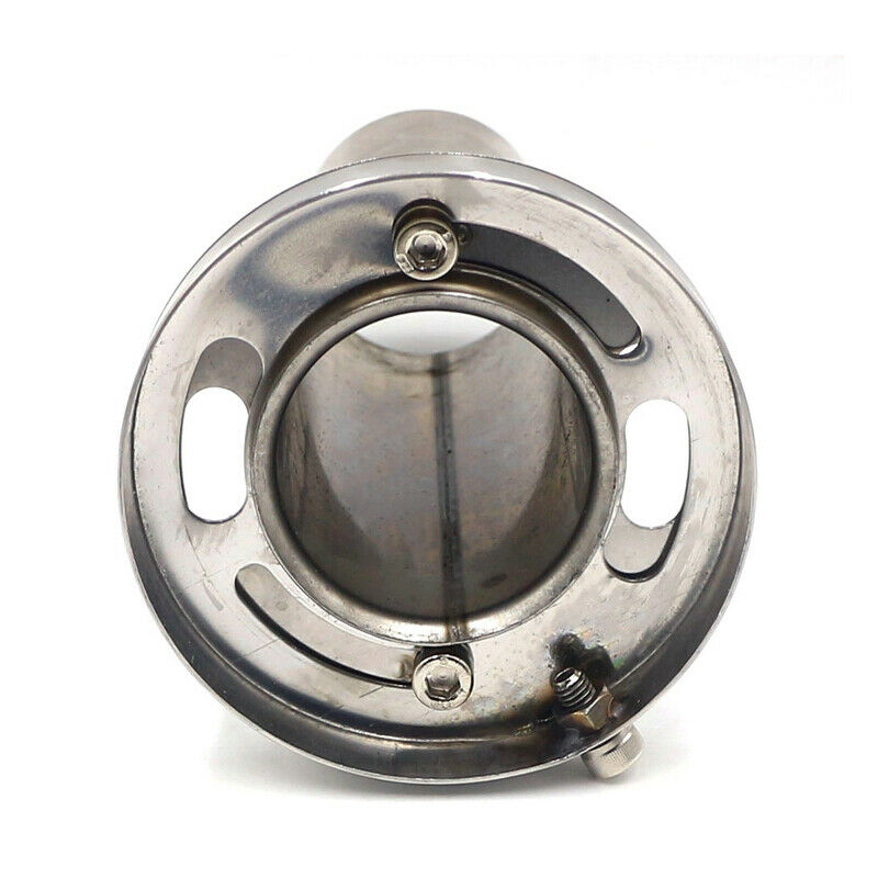 110mm 4.5'' Car Stainless Steel Metal Chrome Exhaust Muffler Silencer Pipe Solid