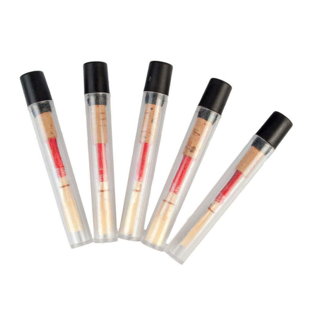 5pc Oboe Reeds Cork Red Sofe w/ Plastic Tube Container for Oboe Accessories