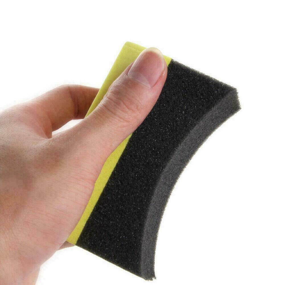 10Pcs Car Wheel Washer Tyre Tire Dressing Applicator Sponge L0Z0 Curved Q9P1