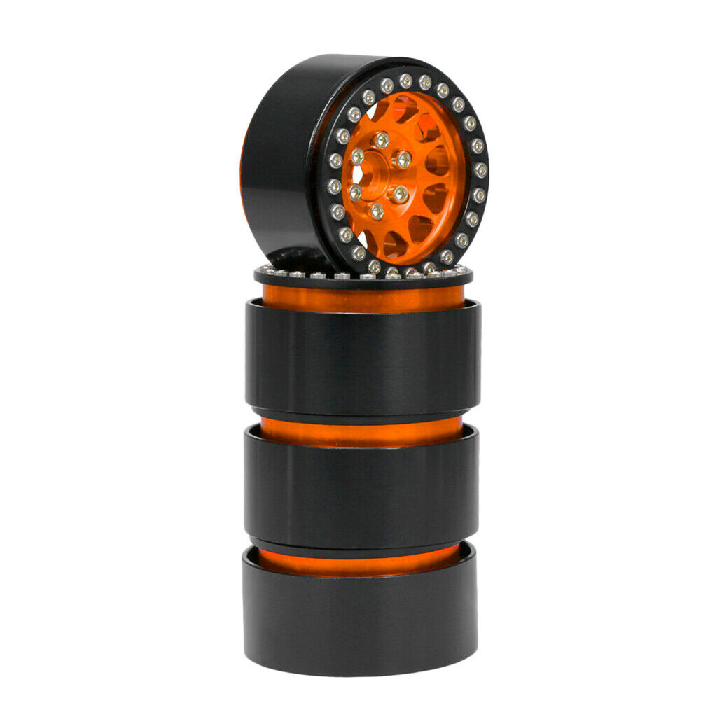 1.9" Beadlock Wheels Rims for 1/10 Axial SCX10 II 90046 D90 RC Crawler Car