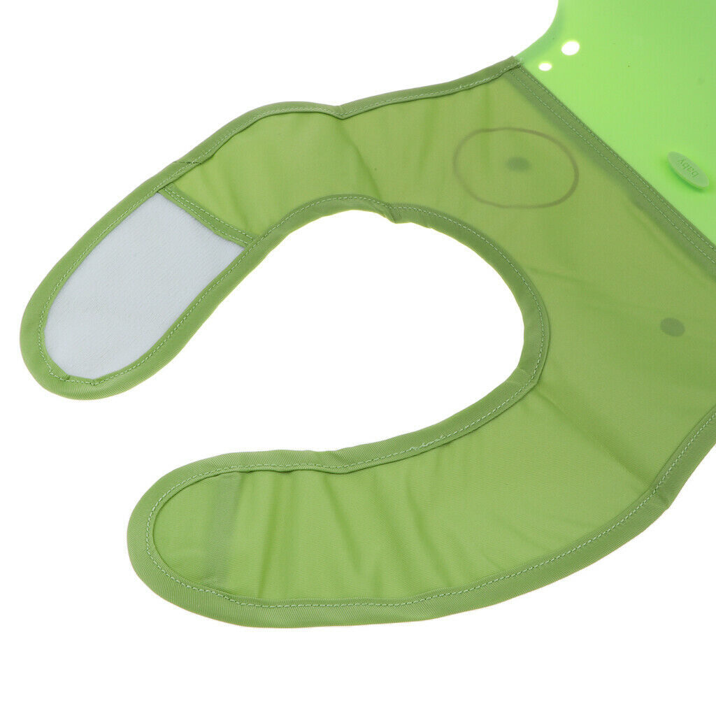Waterproof Silicone Bib Soft Baby Bibs Easily Wipes Clean Green Dog