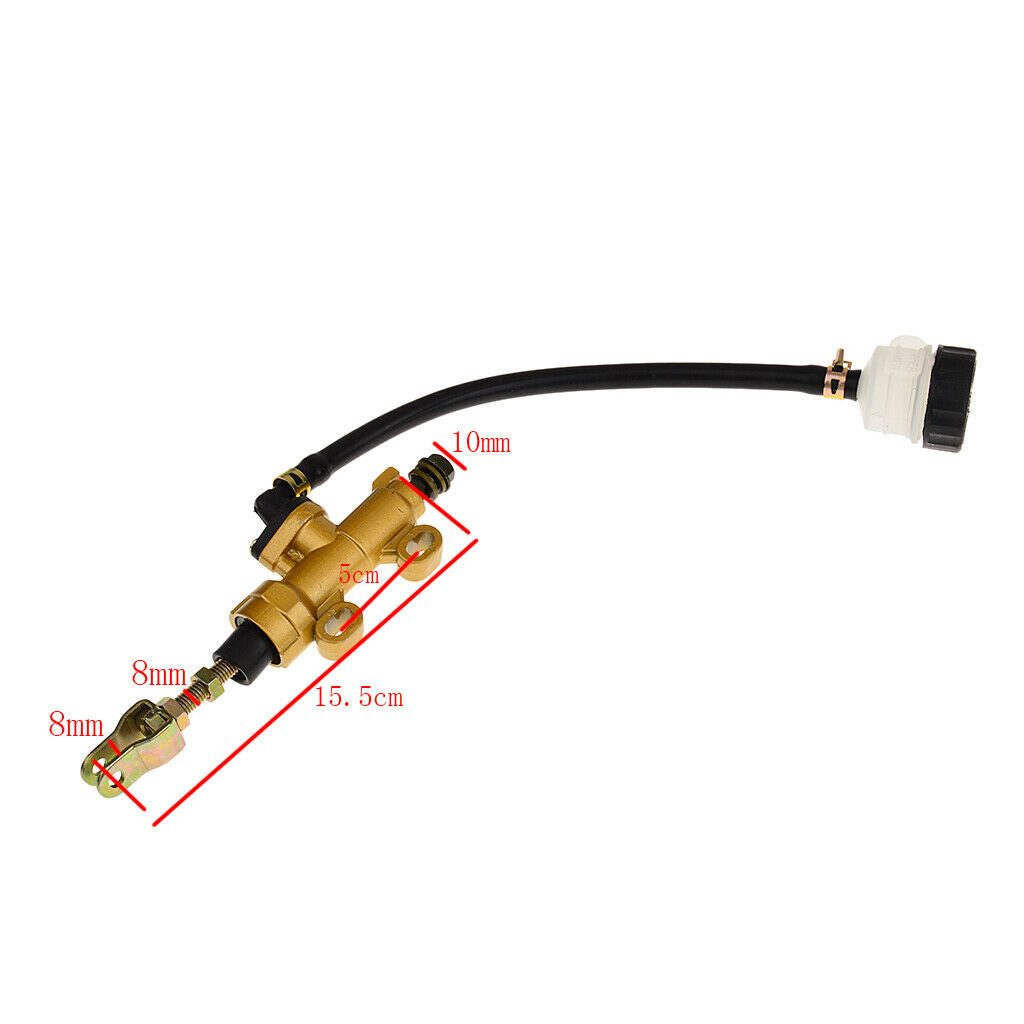 Motorcycle Rear Master Cylinder Pump Kit with Reservoir Sportbike Foot Brakes