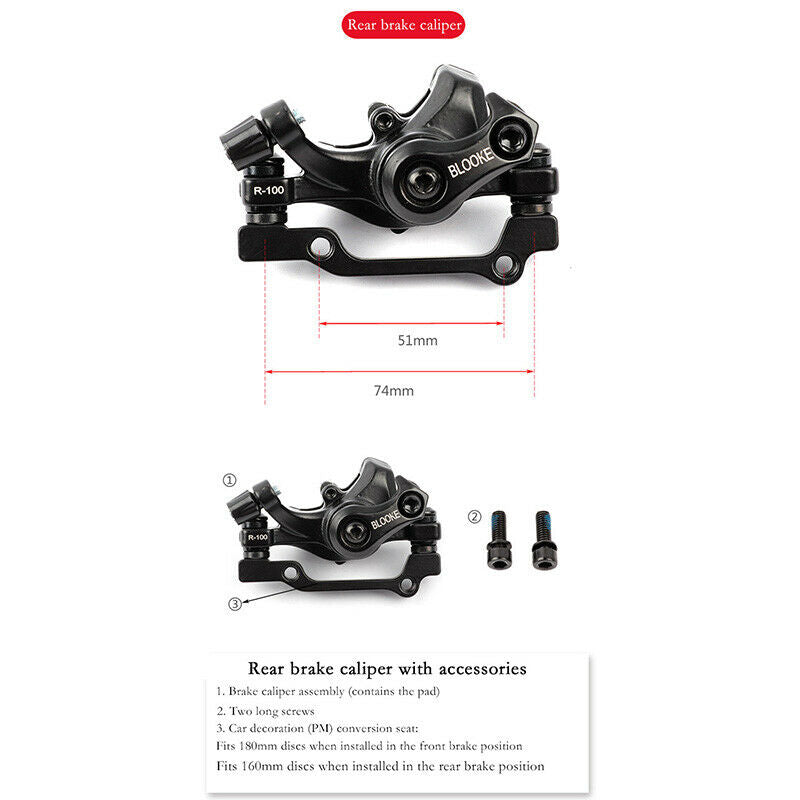 Mountain bike mechanical disc brake clamp line pull brake brake line disc brake
