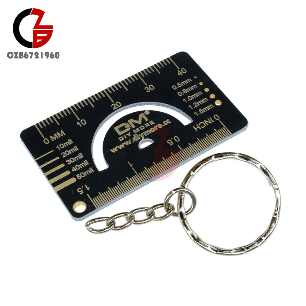 5PCS 4cm Black Multifunctional PCB Ruler Measuring Tool Angle Measure Meter