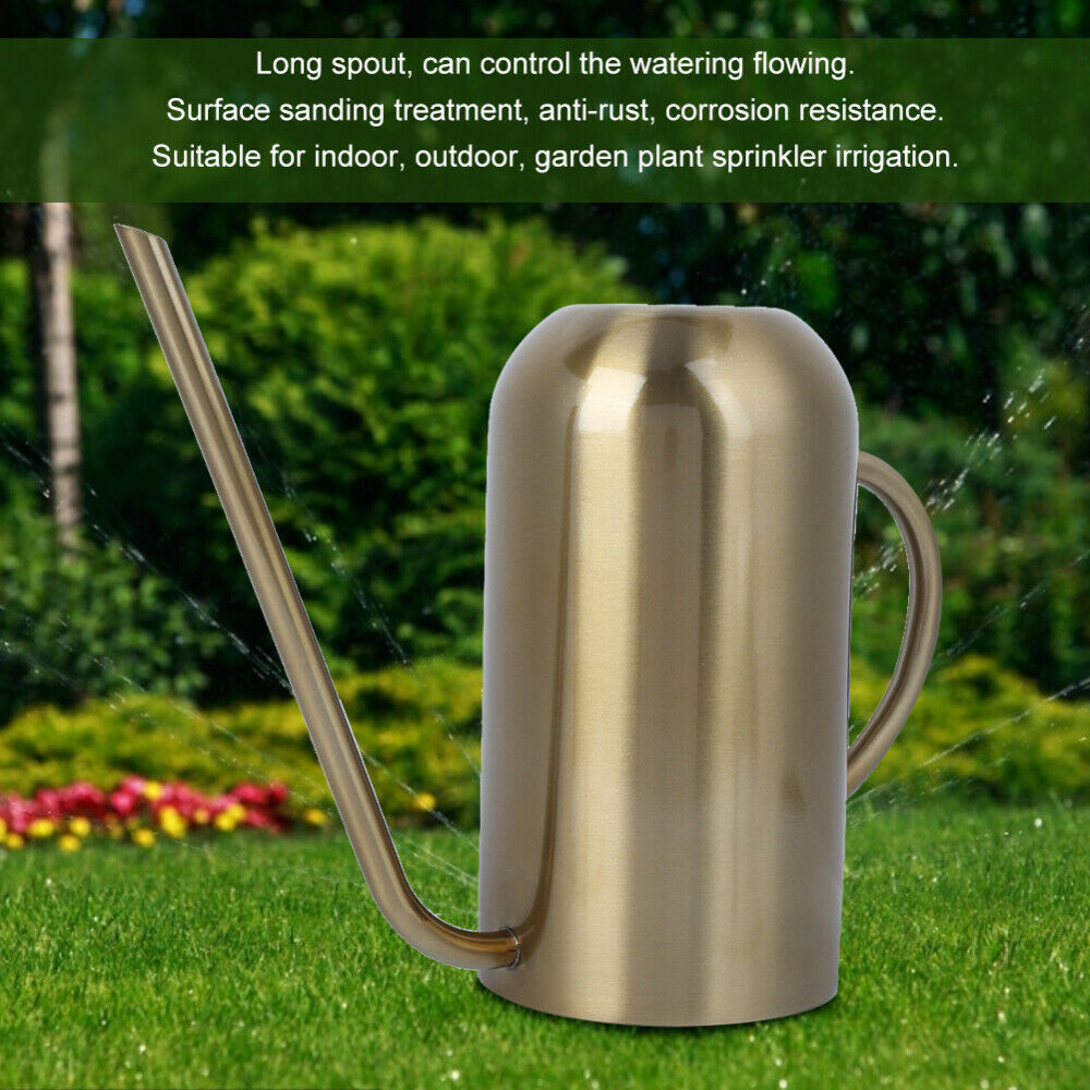 1.5L  Long Spout Watering Can Spray Sprinkling Pot Stainless Steel Watering Pot