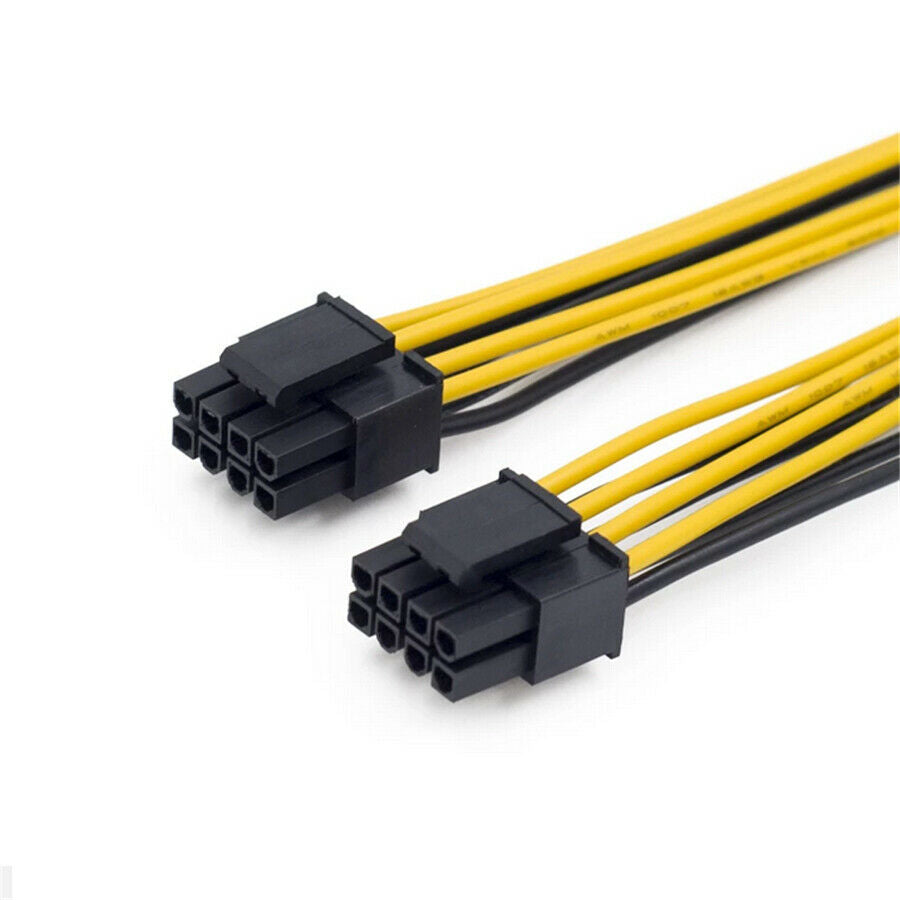 10Pcs CPU 8 Pin to Dual 8 Pin EPS 12V Motherboard Power Supply Cable Y-Splitter