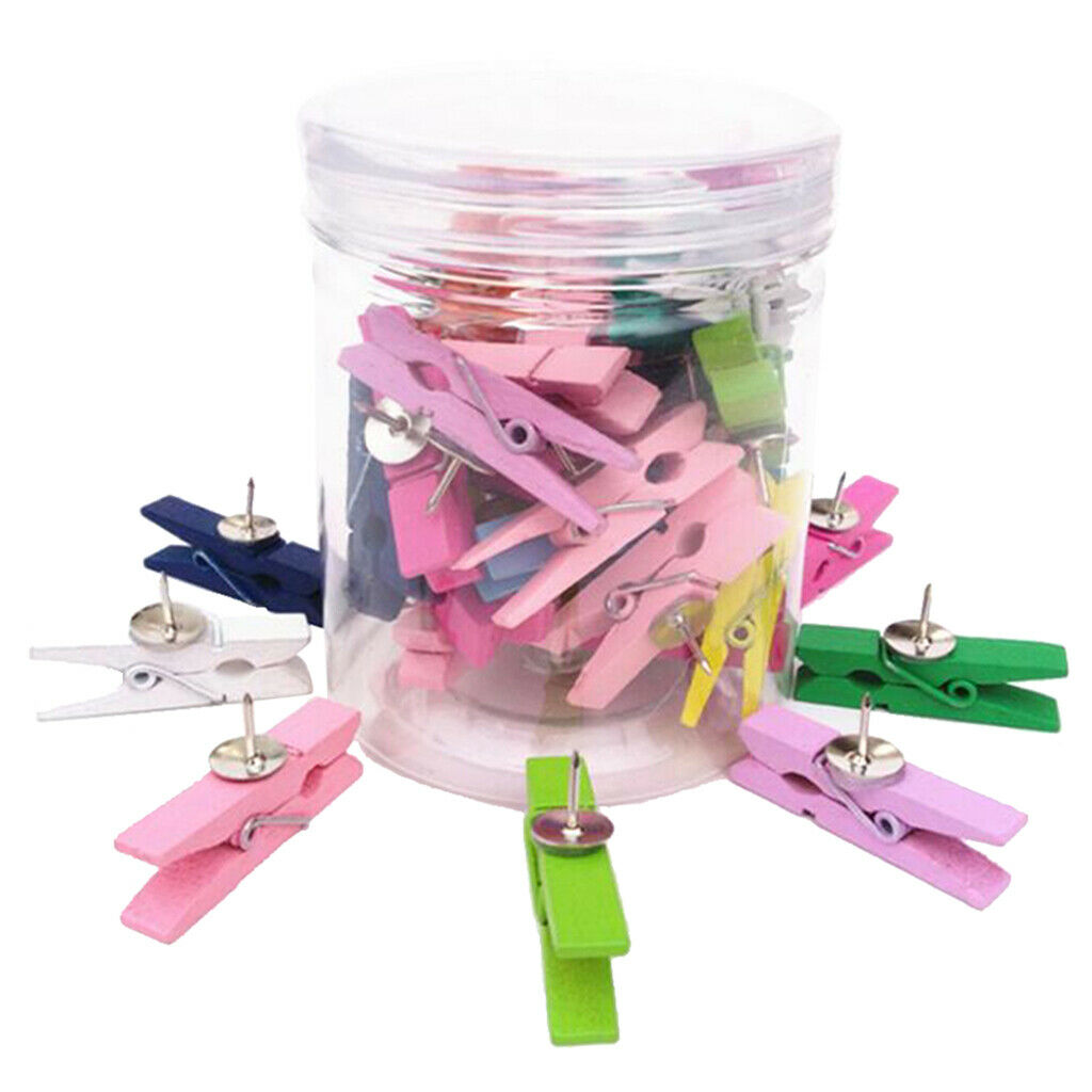 Multicolor Wooden Clips 100 Pieces