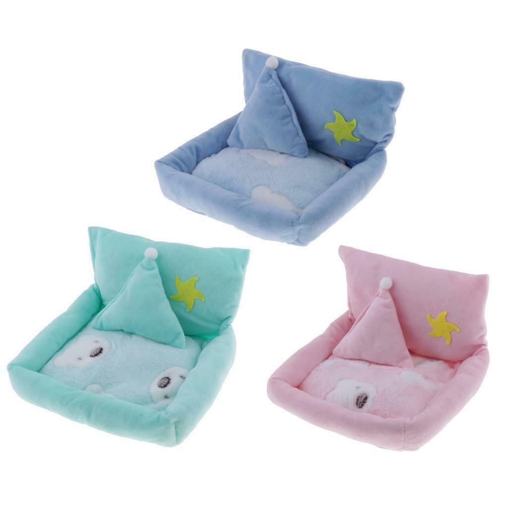 Small Pet Hamster Bed Plush Soft Nest Bedding Blanket Mattress Pink