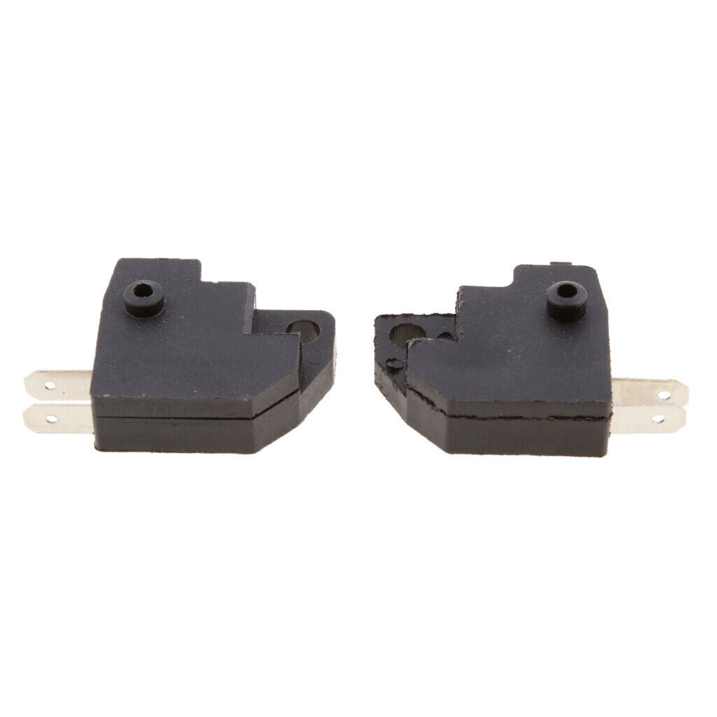 2 Pieces Motorcycle Dirt Bike Front & Rear Brake Lever Stop Switch - Black