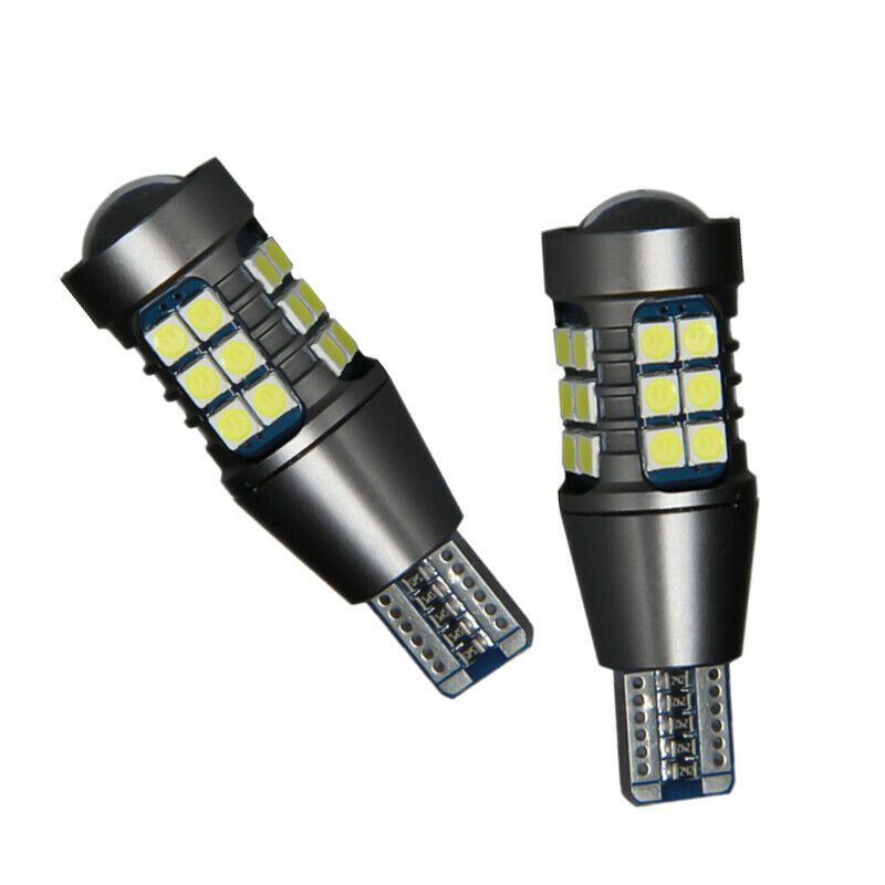 Pair 1000 Lms Canbus Brake Reversing Light Bulb Errorfree T15 921 LED 3030 27Smd