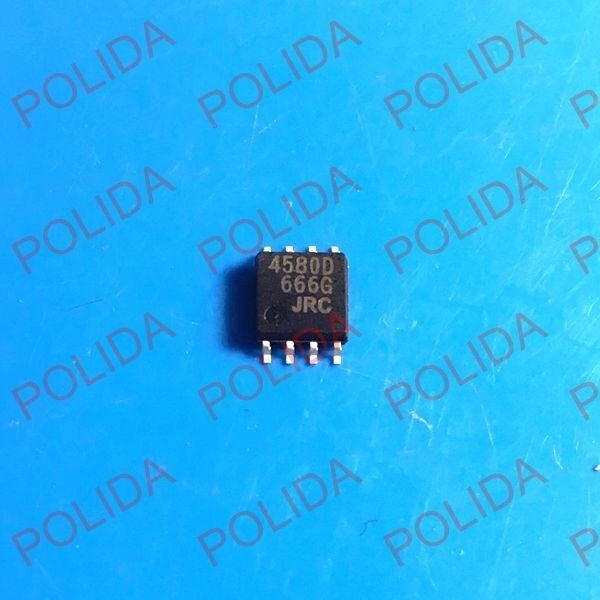 10PCS  IC JRC SOP-8W (DMP-8) NJM4580MD NJM4580D JRC4580D 4580D