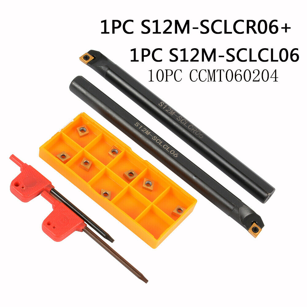 2pcs S12M-SCLCR06 + S12M-SCLCL06 + CCMT060204 BP010 lathe turning boring bar