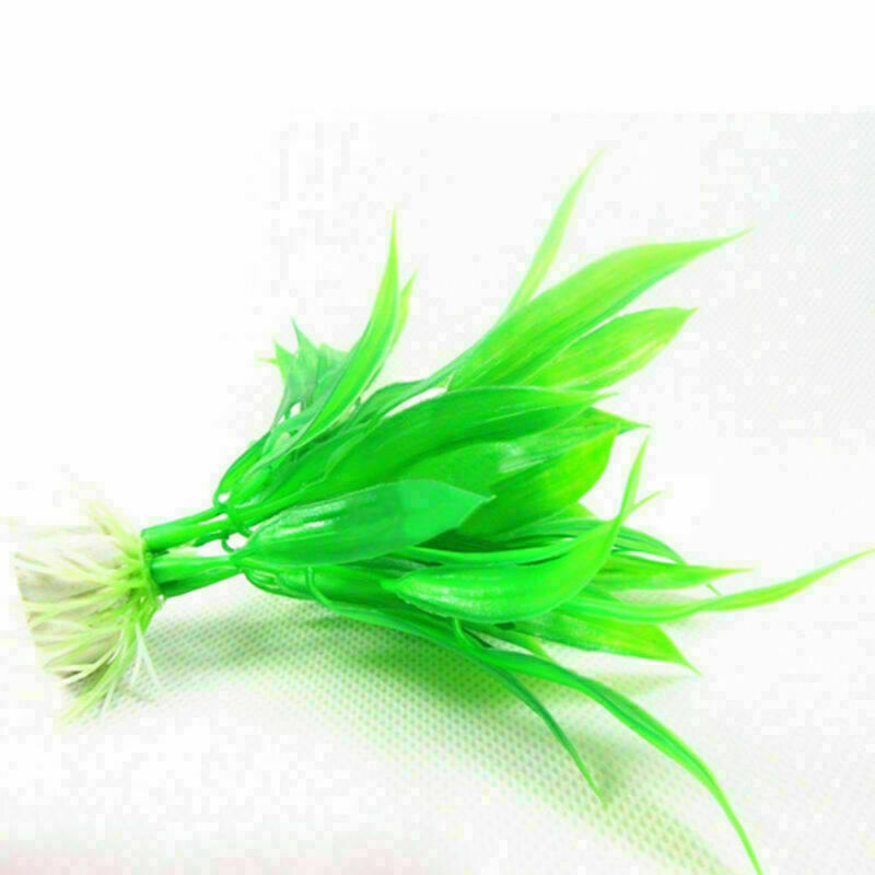 Practical Fish Tank Aquarium Decor Green Plastic Water Grass Plant Ornament NEW