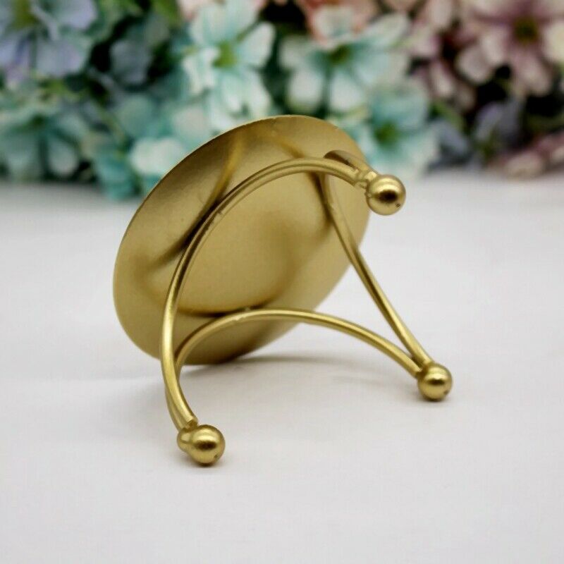 European Style Candlestick Iron Candle Holders Retro Round Table Golden For HoK2