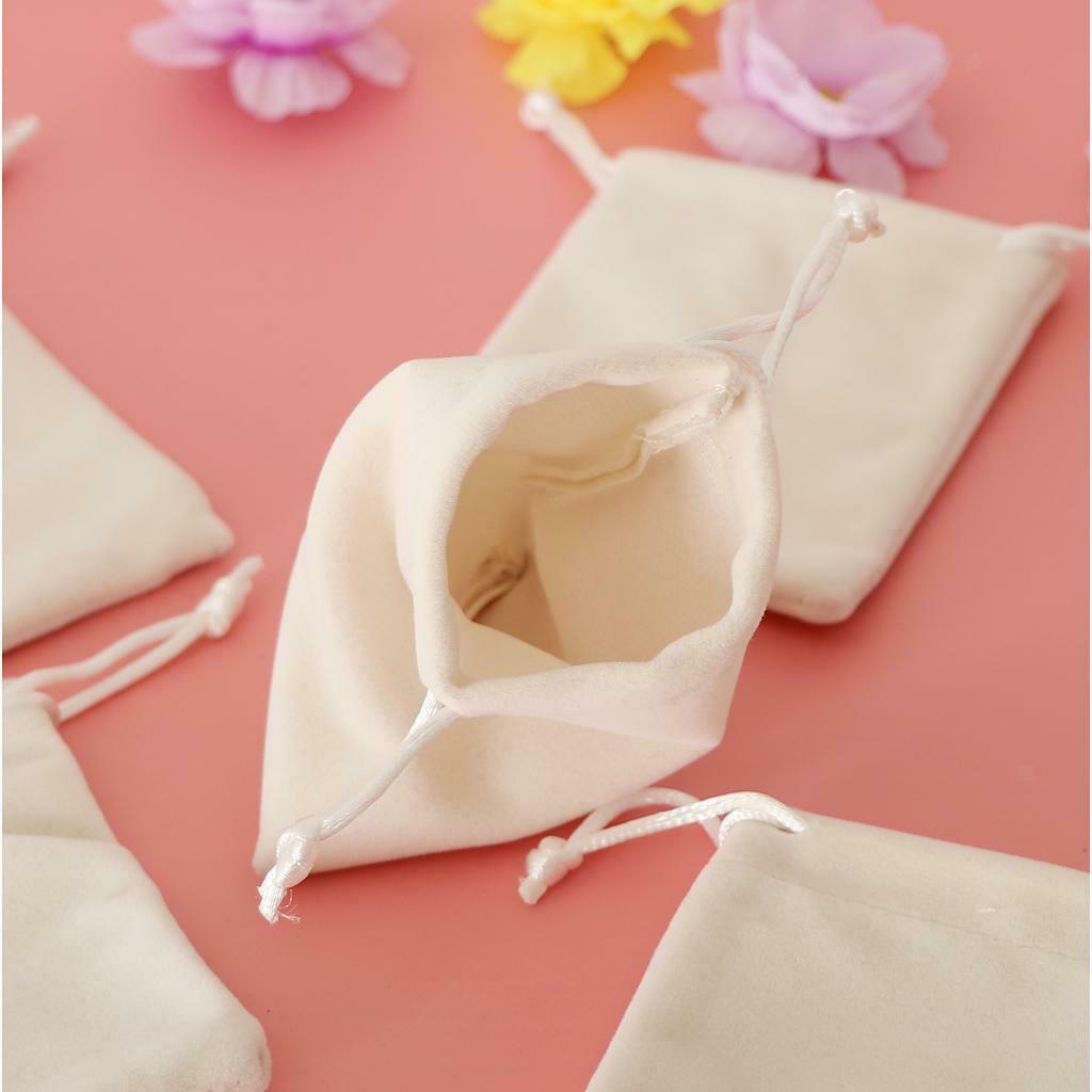 5pcs Christmas Velvet Jewelry Pouch Drawstring Bag Wedding Favor 8x10cm