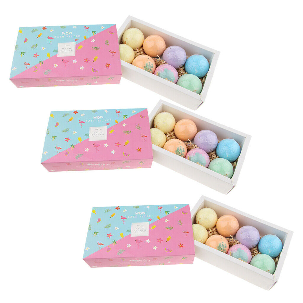 24x Women Men Bubble Bath Bomb Balls Set Hydrating Spa Shower Bath Fizzies