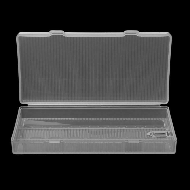 Portable Clear Hard PP Case Holder Storage Box With Hook For 8x 18650 Battery