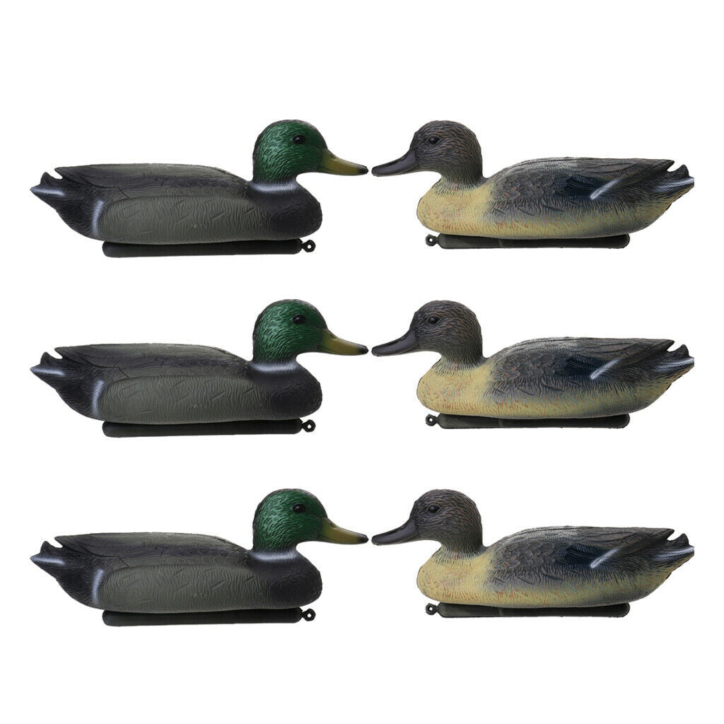 6pcs Floating Duck Decoy Hunting Male Duck Decoy Decoying Garden Farm Scarecrow