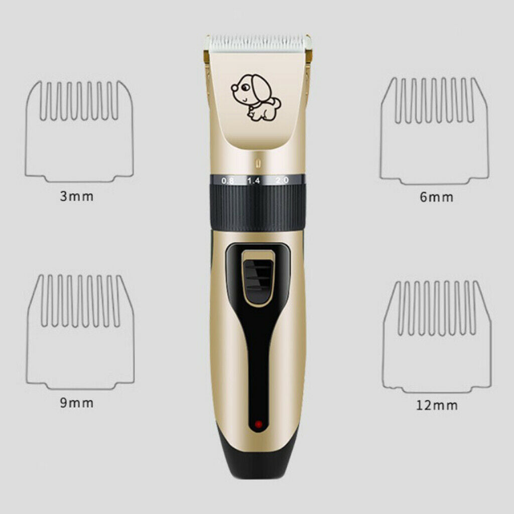 2 Set Low Noise Dog Shaver Clippers USB Dog Hair Trimmer 5-gear Blades
