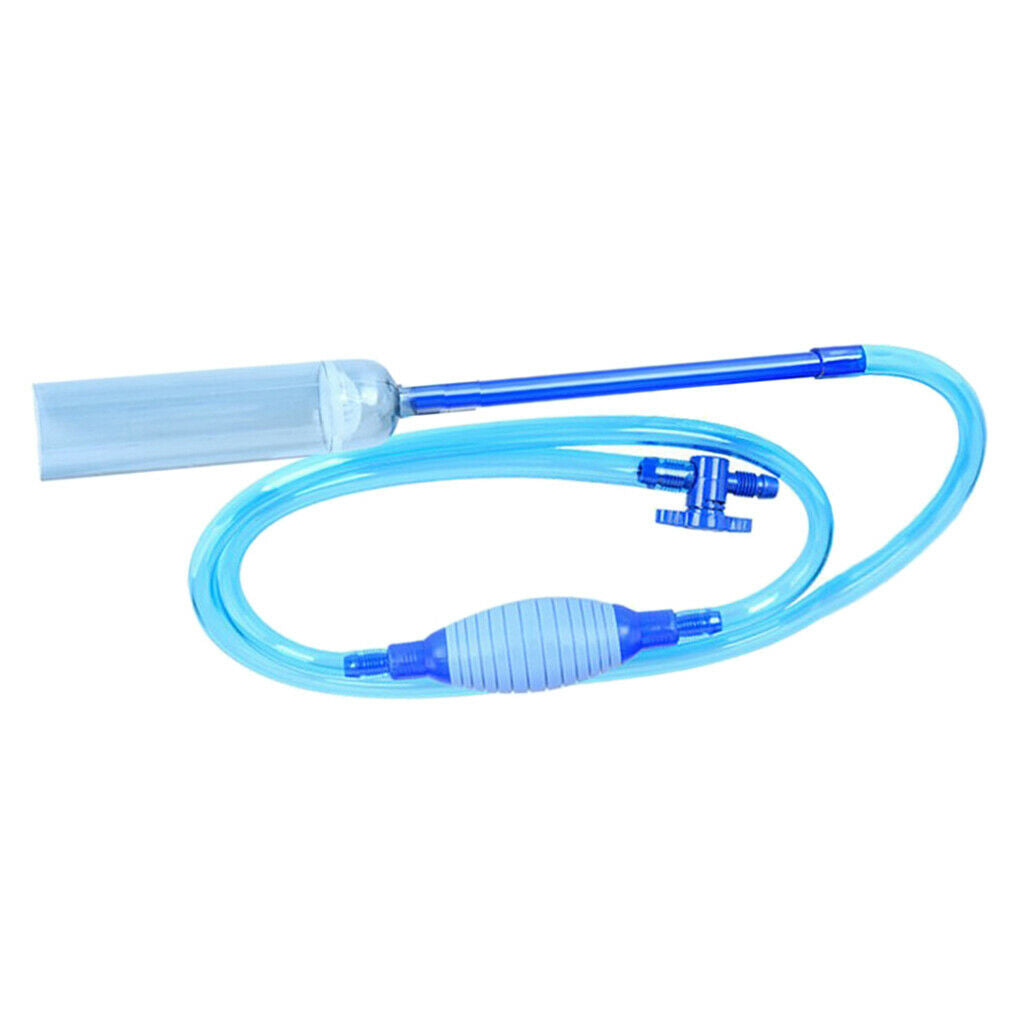 Aquarium Siphon Pump Gravel Filter Fish Tank Cleaner w/ Inbuilt Strainer