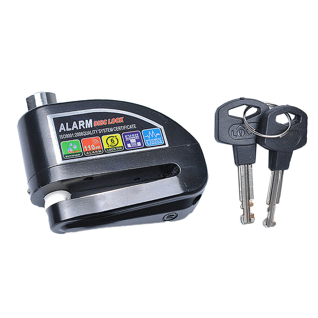 Motorcycle Disc Brake Lock, Anti-Theft 110dB Alarm Sound for Motorcycles Scooter
