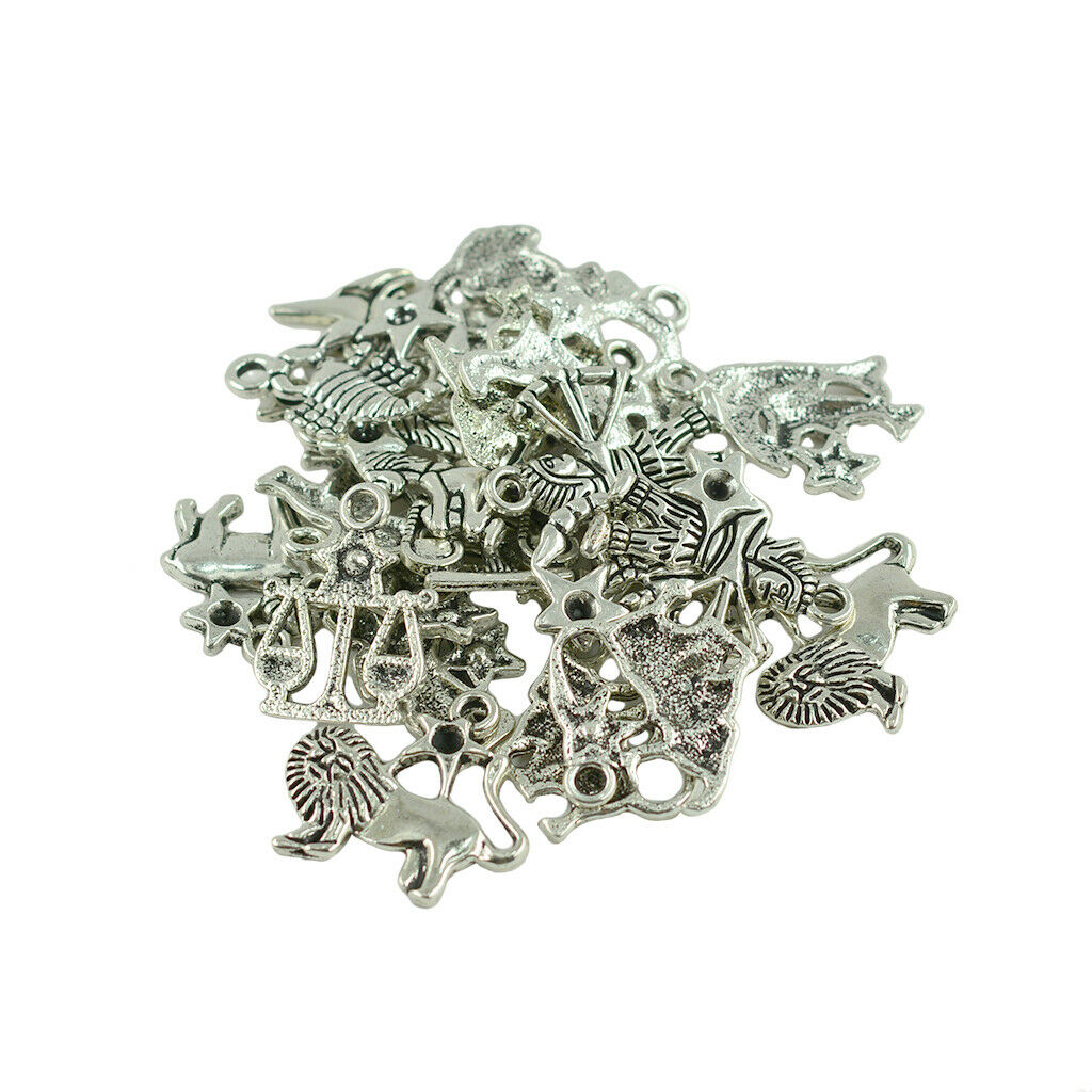 24 Pieces / Lot Zodiac Constellation Pendant Birthday Astrology
