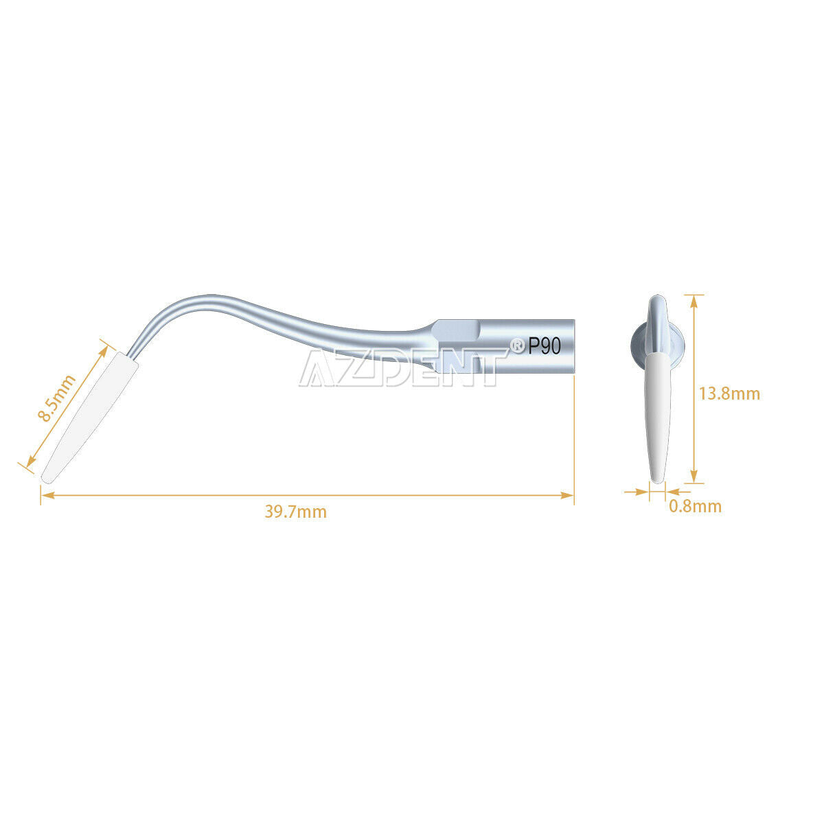 2Pc Dental Scaler Tips Periodontal Implant Cleaning Tip P90 EMS WOODPECKER Use