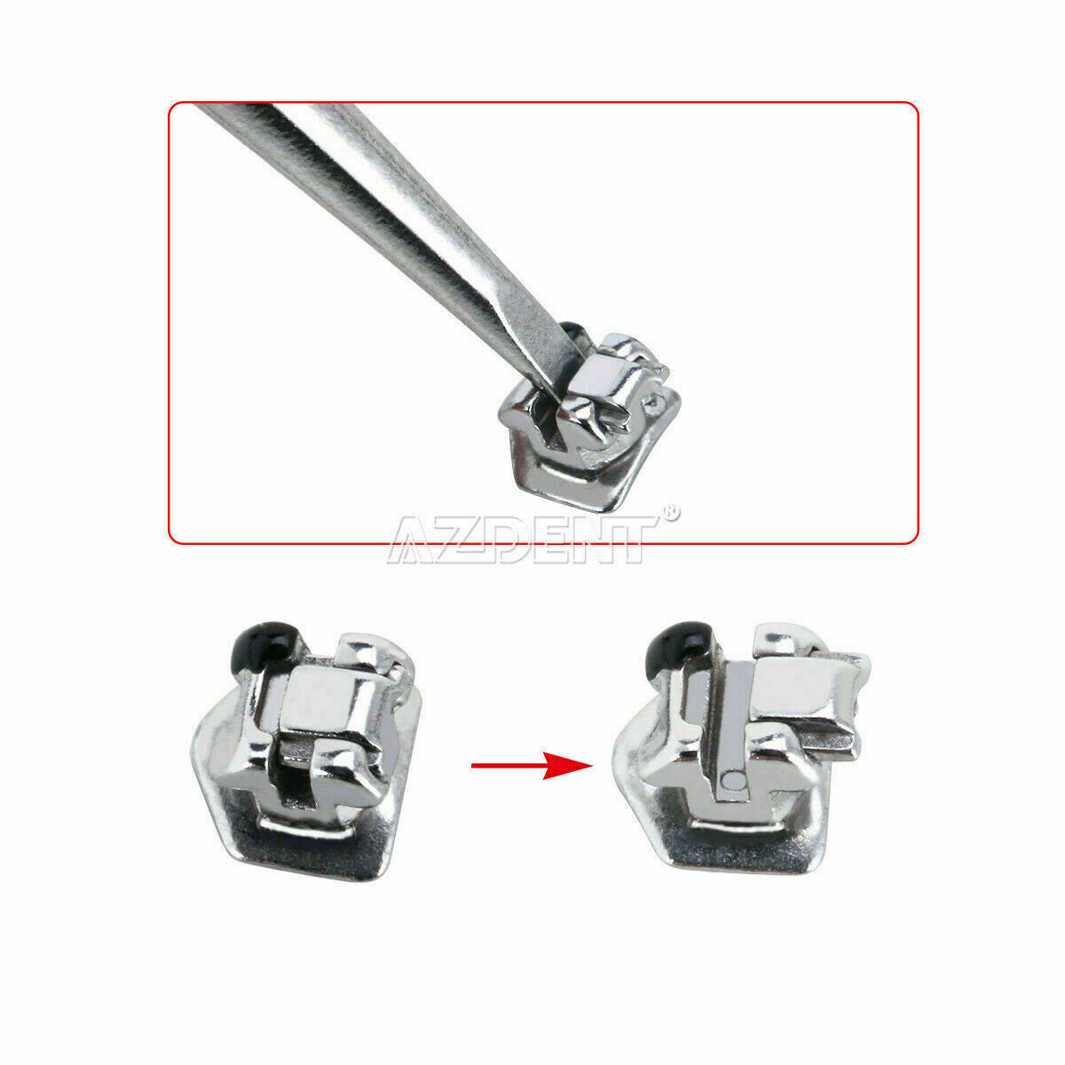 Self-Ligating Brackets with Buccal Tube MBT 022" 345 Hooks Dental Orthodontics
