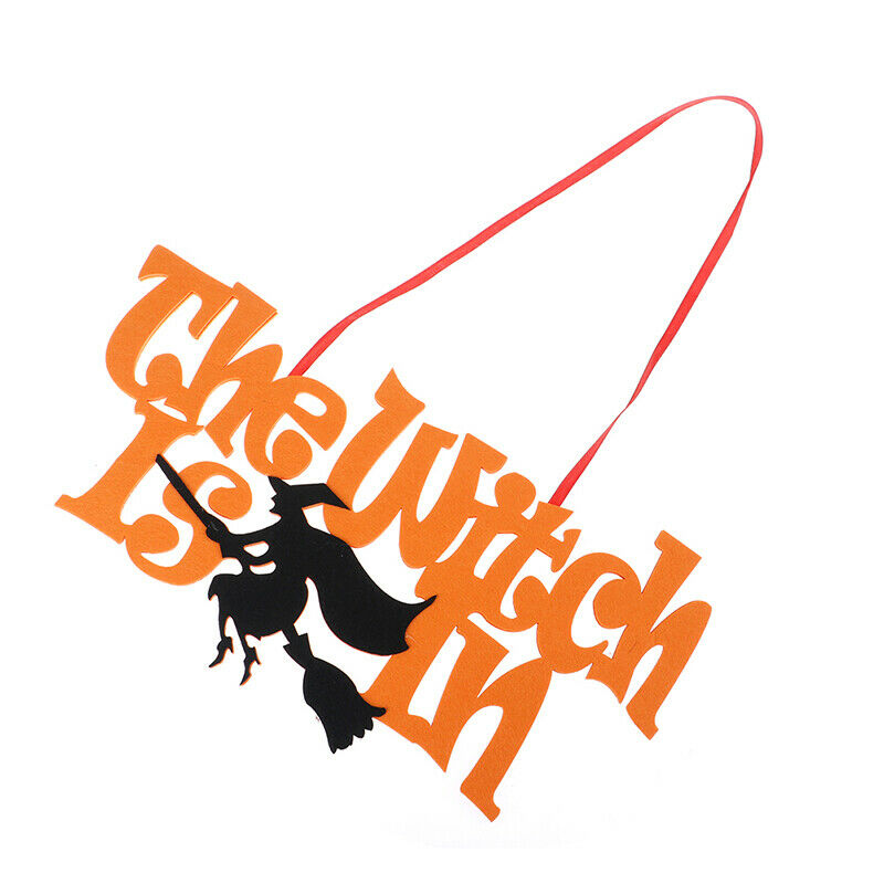1pc Halloween Sign Pumpkin Hanging Pendant Ornament For DIY Window Door WallBDA