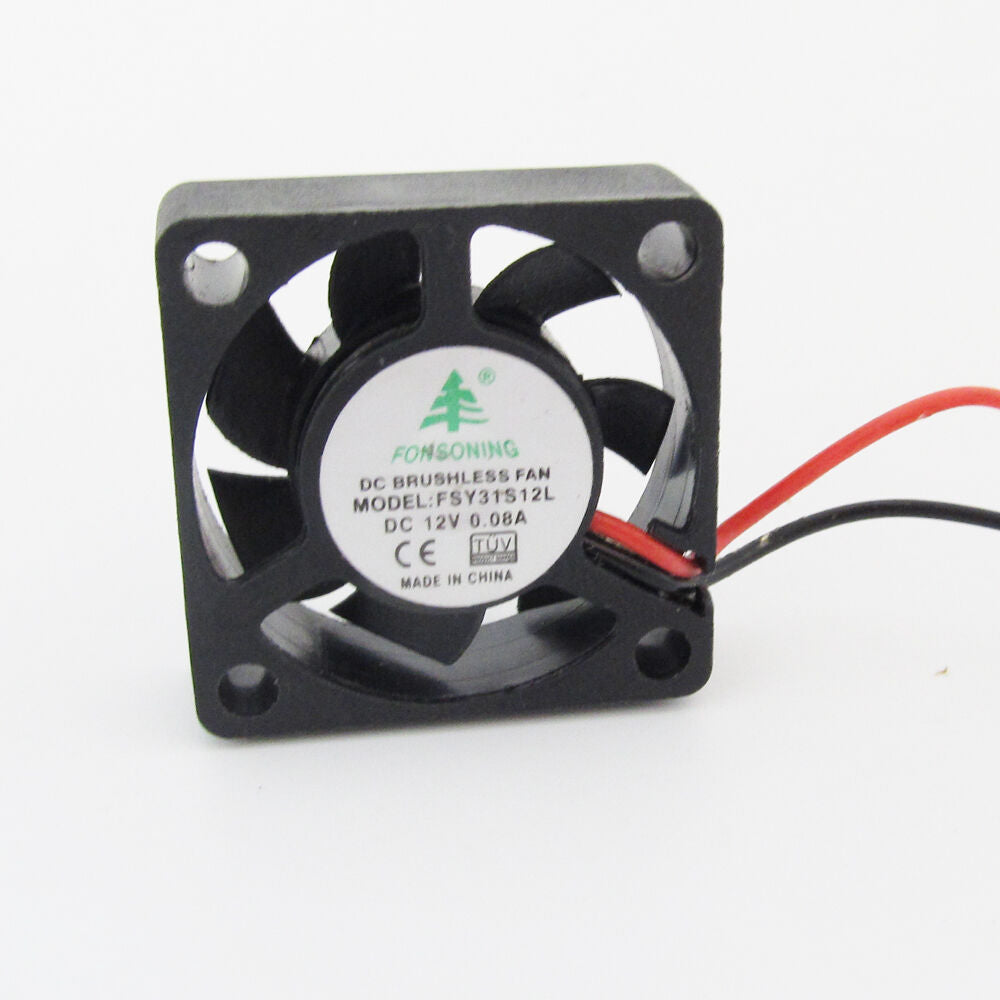 3pcs new Brushless DC Cooling Fan 5 Blade 12V 3010 30mmx30mmx10mm 2pin connector