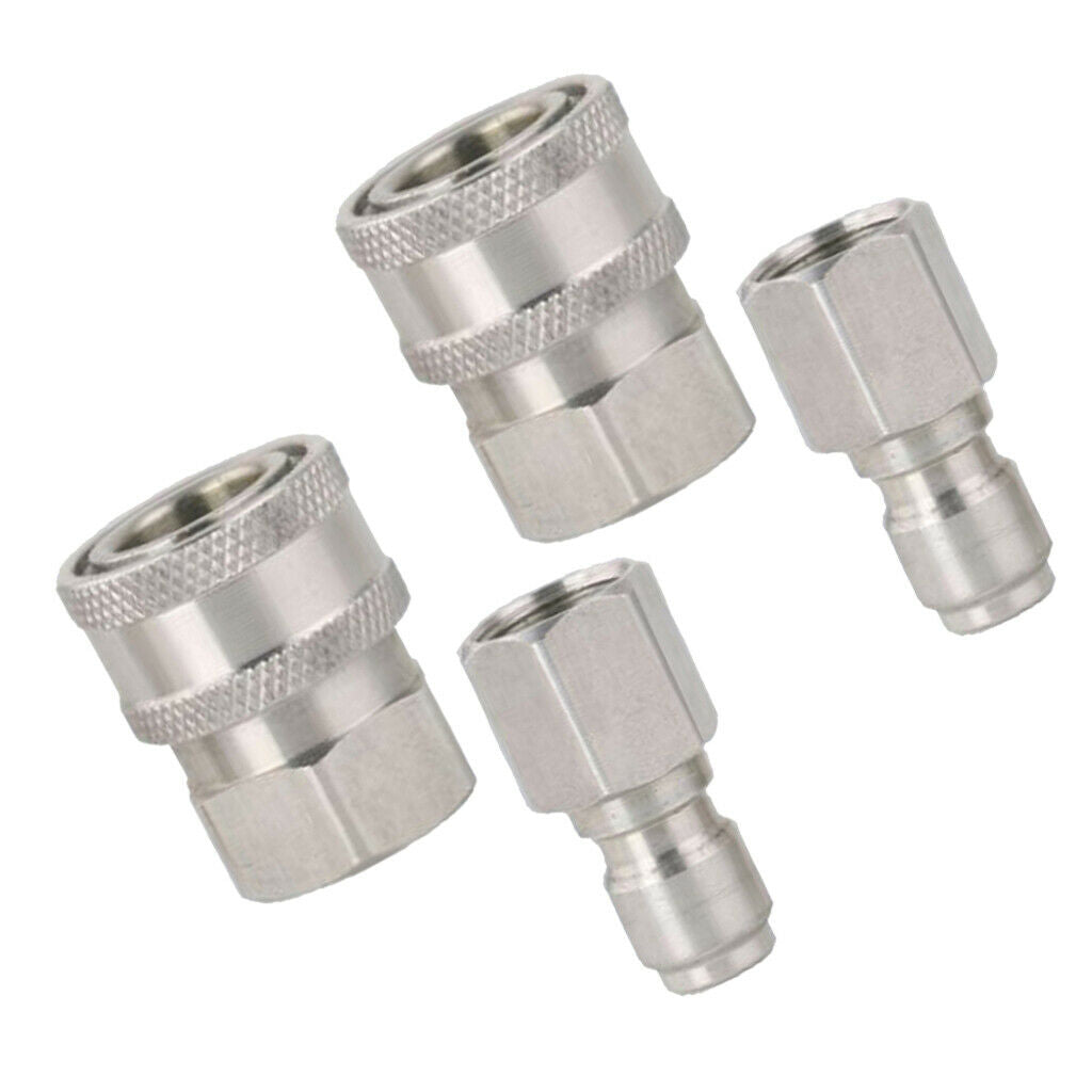 2Pcs Stainless Steel 3/8 Male Female   Combination Water Hose