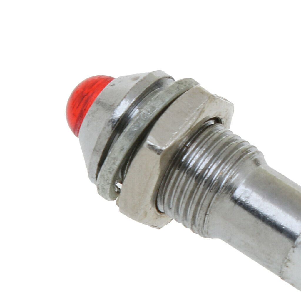10pcs 8mm 24V Red LED Metal Indicator Pilot Light XD8-2